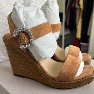 Jimmy Choo Mirabelle 110 Caramel Espadrille Wedges